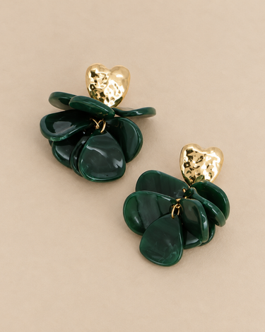 BOUCLES SIMONNE VERT FONCE #couleur_vert fonce