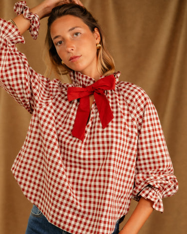BLOUSE PHILOMENE ROUGE #couleur_rouge