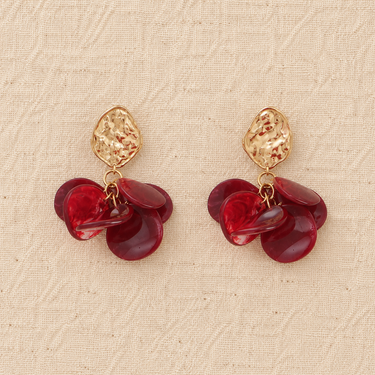 BOUCLES PETALES ROUGE #couleur_rouge