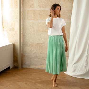 JUPE MANELLE VERT D'EAU #couleur_vert-d'eau