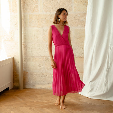 ROBE LAURENE FUCHSIA #couleur_fuchsia