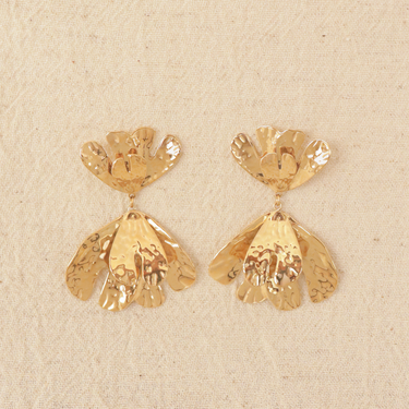BOUCLES FLORE DORÉ #couleur_doré