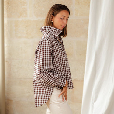 CHEMISIER CLOTHILDE MARRON #couleur_marron