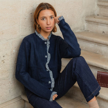 GILET STANISLAS BLEU MARINE #couleur_bleu-marine