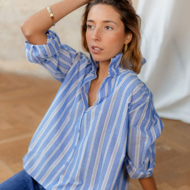 CHEMISIER CLOVIS BLEU #couleur_bleu