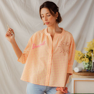 CHEMISIER CAPUCINE ORANGE #couleur_orange