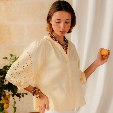 BLOUSE CONSTANCE JAUNE #couleur_jaune