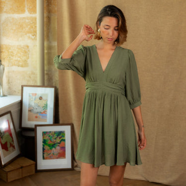 ROBE LENA VERT #couleur_vert