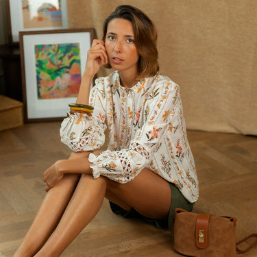 BLOUSE AGATHE BEIGE #couleur_beige