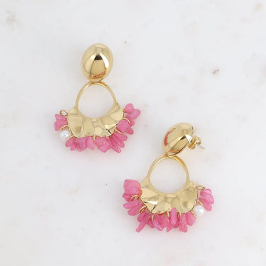 BOUCLES MAYA ROSE #couleur_rose