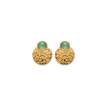 BOUCLES BETTY DORÉ / VERT #couleur_doré-/-vert