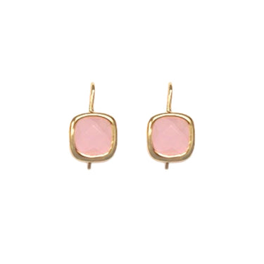 BOUCLES CLARENCE DORÉ / ROSE #couleur_doré-/-rose
