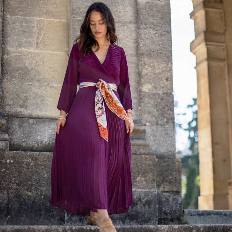 robe longue prune