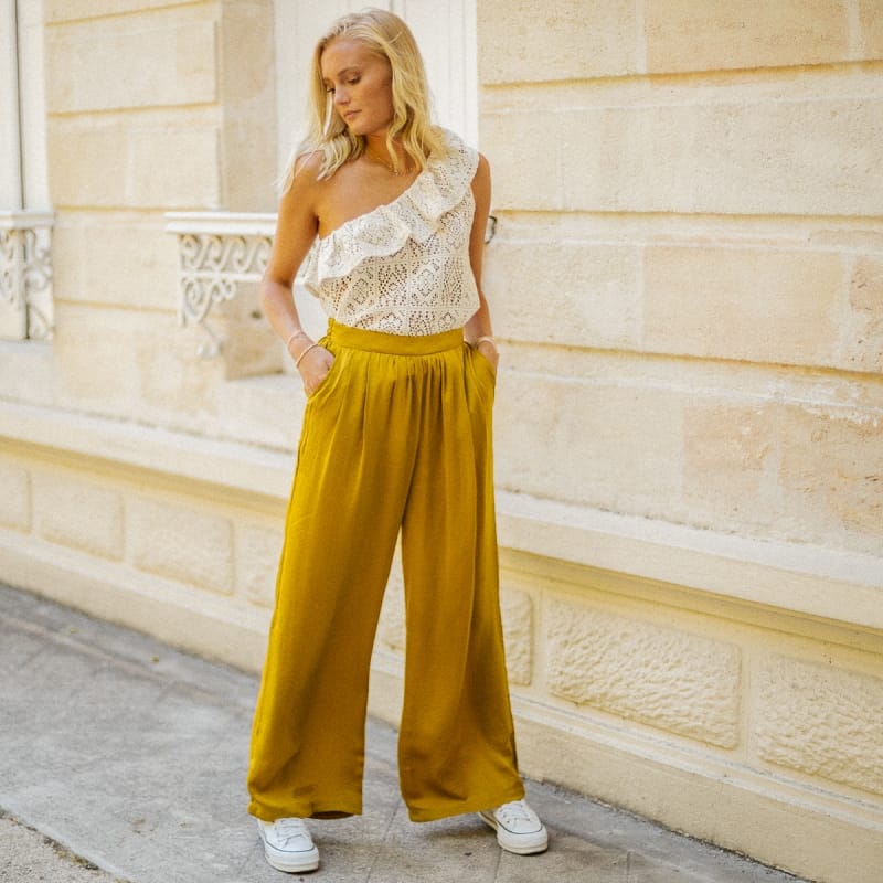 Pantalon fluide flare sales