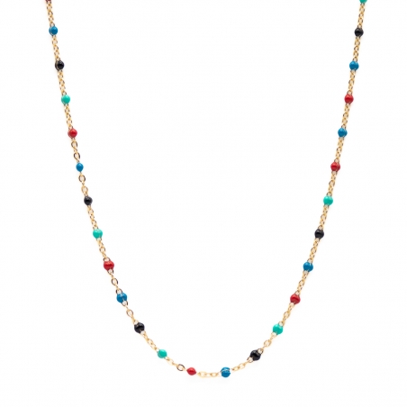 Collier ethnique vintage en perles bleues et marron 💙🤎 (D'occasion) à