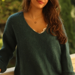 Pull vert sapin best sale