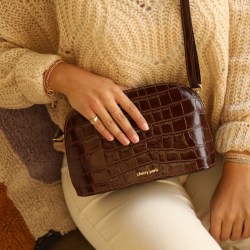 Sac crocodile marron hotsell