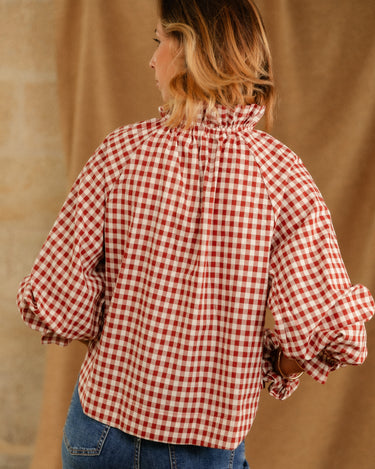 BLOUSE PHILOMENE ROUGE #couleur_rouge