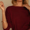 PULL LEON ROUGE BORDEAUX #couleur_rouge bordeaux