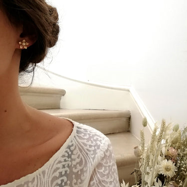 BOUCLES FLORA DORÉ #couleur_doré