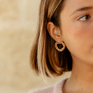 BOUCLES ELINA DORÉ #couleur_doré
