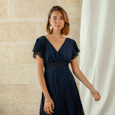 ROBE LUCIENNE MARINE #couleur_marine