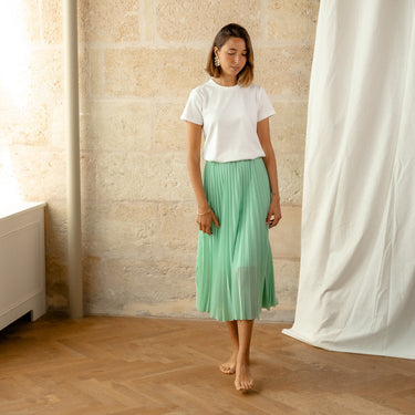 JUPE MANELLE VERT D'EAU #couleur_vert-d'eau