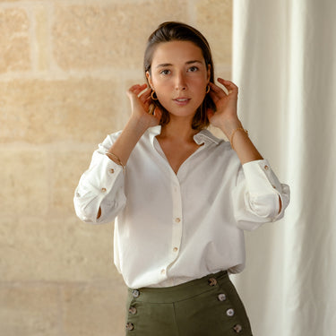 CHEMISE HORTENSE BLANC #couleur_blanc
