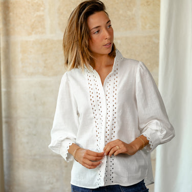 CHEMISIER LEONTINE BLANC #couleur_blanc