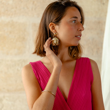 BOUCLES TULIA DORÉ #couleur_doré