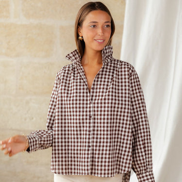CHEMISIER CLOTHILDE MARRON #couleur_marron
