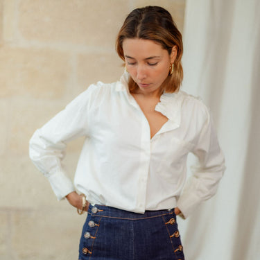 CHEMISIER LEOPOLDINE BLANC #couleur_blanc