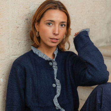 GILET STANISLAS BLEU MARINE #couleur_bleu-marine