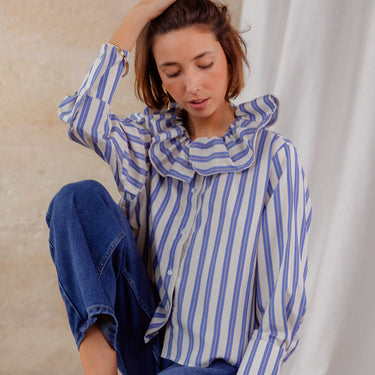 CHEMISIER AUGUSTIN BLEU #couleur_bleu