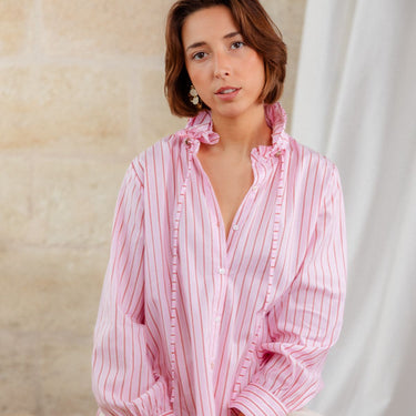 CHEMISIER LOUISA ROSE #couleur_rose