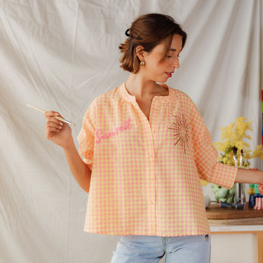 CHEMISIER CAPUCINE ORANGE #couleur_orange