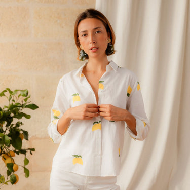 CHEMISIER LORETTE BLANC #couleur_blanc