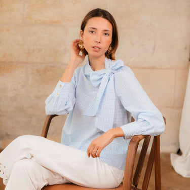 BLOUSE NINON BLEU #couleur_bleu
