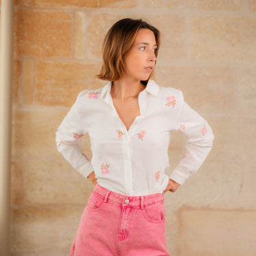 CHEMISIER HERMINE BLANC #couleur_blanc