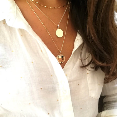 PENDENTIF ELORA DORÉ #couleur_doré